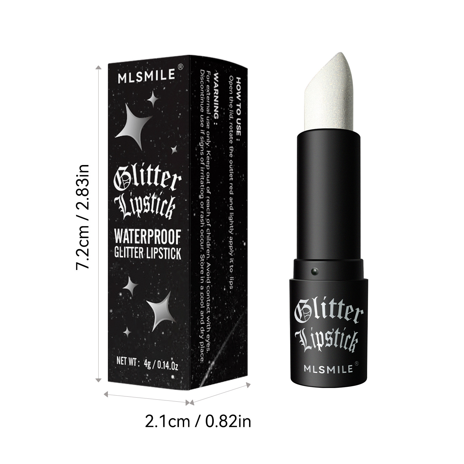 Exclusive for Cross-Border No Stain on Cup Lipstick with Broken Diamond Black Halloween Dark Vampire Velvet Waterproof Colorfast