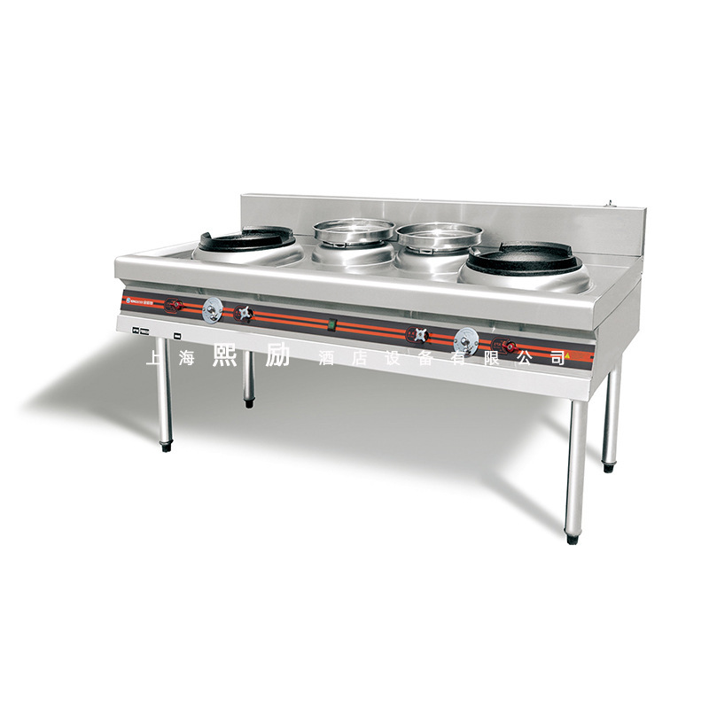 金佰特不锈钢双炒双温灶 酒店餐厅食堂两主两副炒炉 商用厨房设备