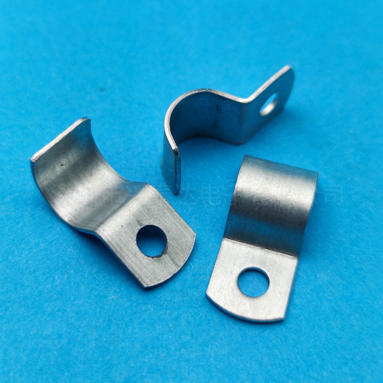 现货供应压线夹金属单边骑马卡 水管线缆油管固定夹子半边管卡夹