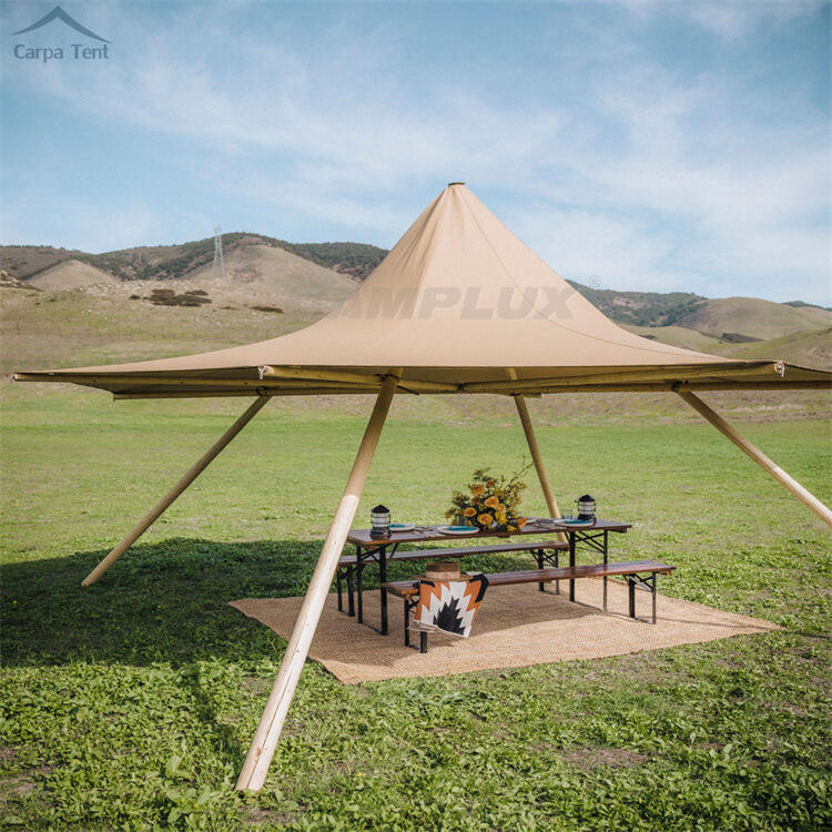 户外农场搭建迷你版tipi帐篷室内用餐野营防晒印第安金字塔营地棚