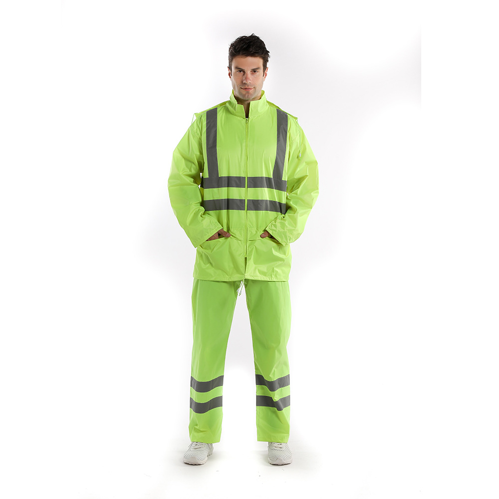 工厂定制oem 雨衣雨裤分体雨衣反光雨衣套装劳保雨衣雨披logo印刷
