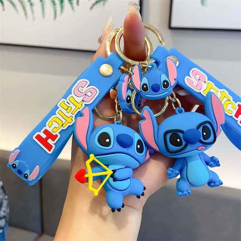Factory Direct Sales Cartoon Funny Stitch Keychain Creative Stitch Key Chain Personality Doll Pendant Gift