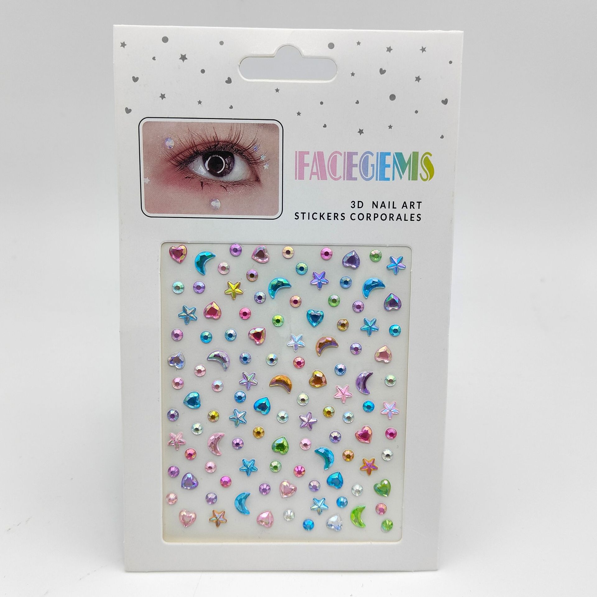 AB Color Face Stickers Jewelry Stickers Face Makeup Face Stickers Decorative Eye Face Chest Stickers Gem Stickers Eye Makeup Bright Diamond Tear Diamond