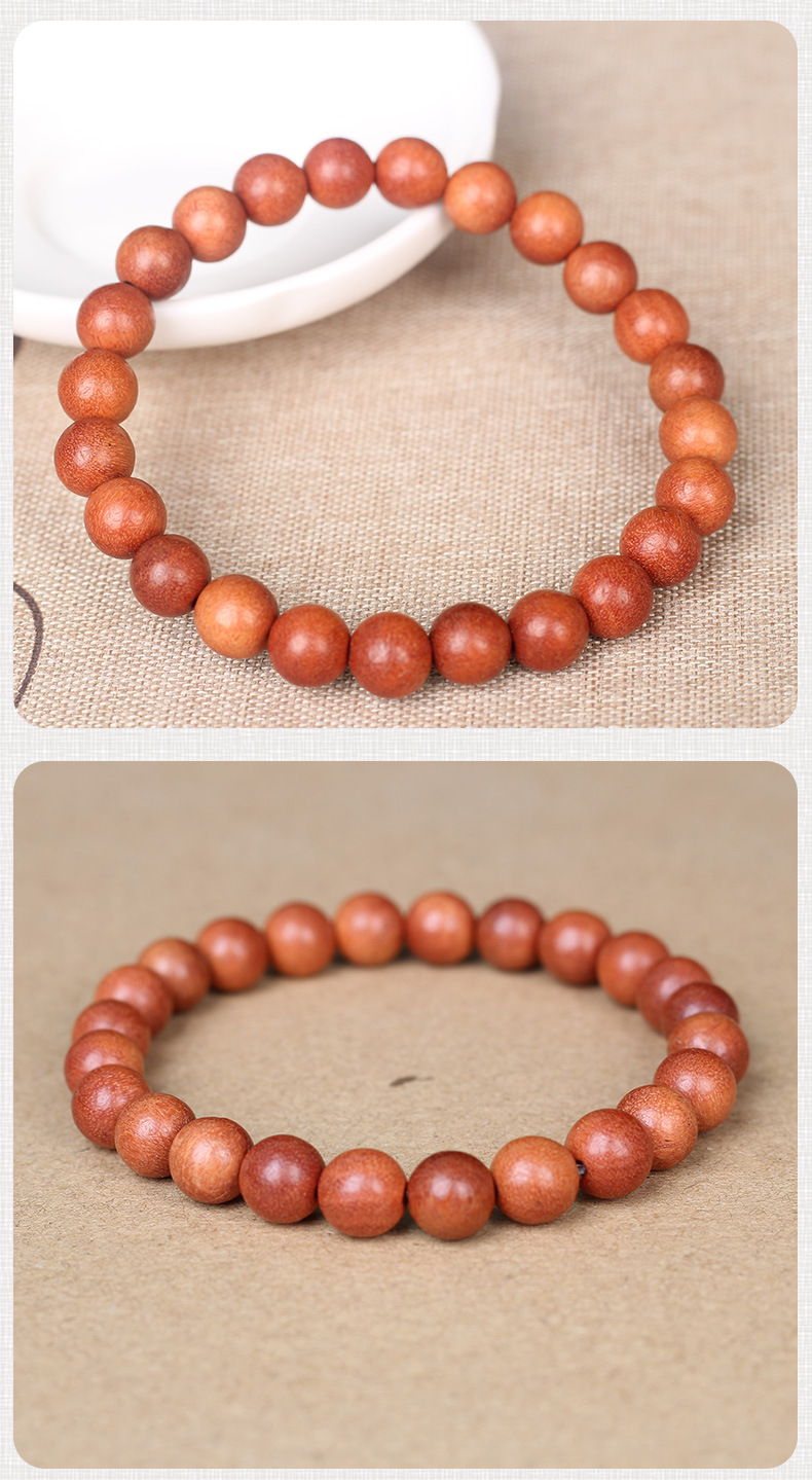 印尼芭比老山檀香木手链文玩佛珠念珠男女手串木质情侣饰品批发