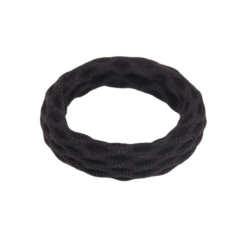 Jacquard Hair Band Towel Ring Thick High Elastic Seamless Creative Style Hair Rope Hair Rope Rubber Band Korean Style Wave Mesh