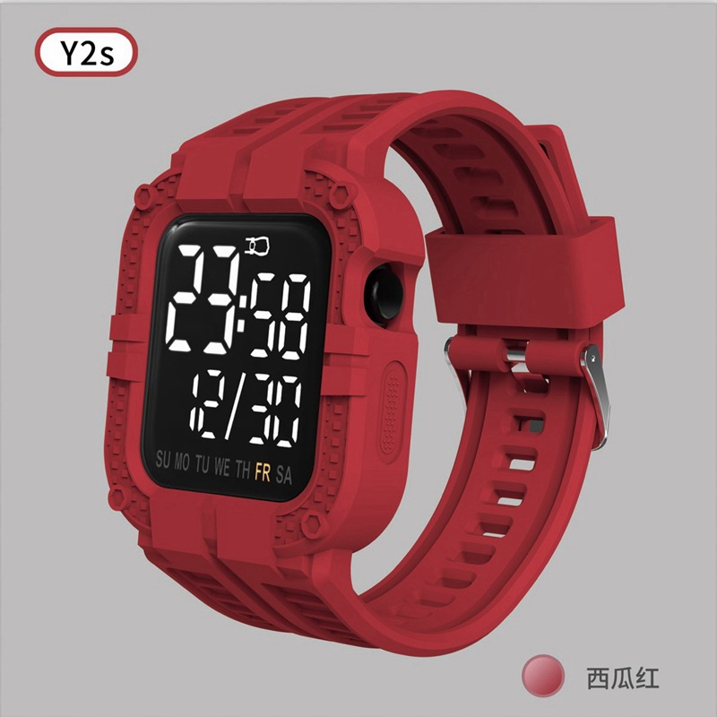 New Integrated Strap Y2sled Electronic Bracelet Watch Gift Band Weeks Internet Celebrity Core Touch Display Time in Stock