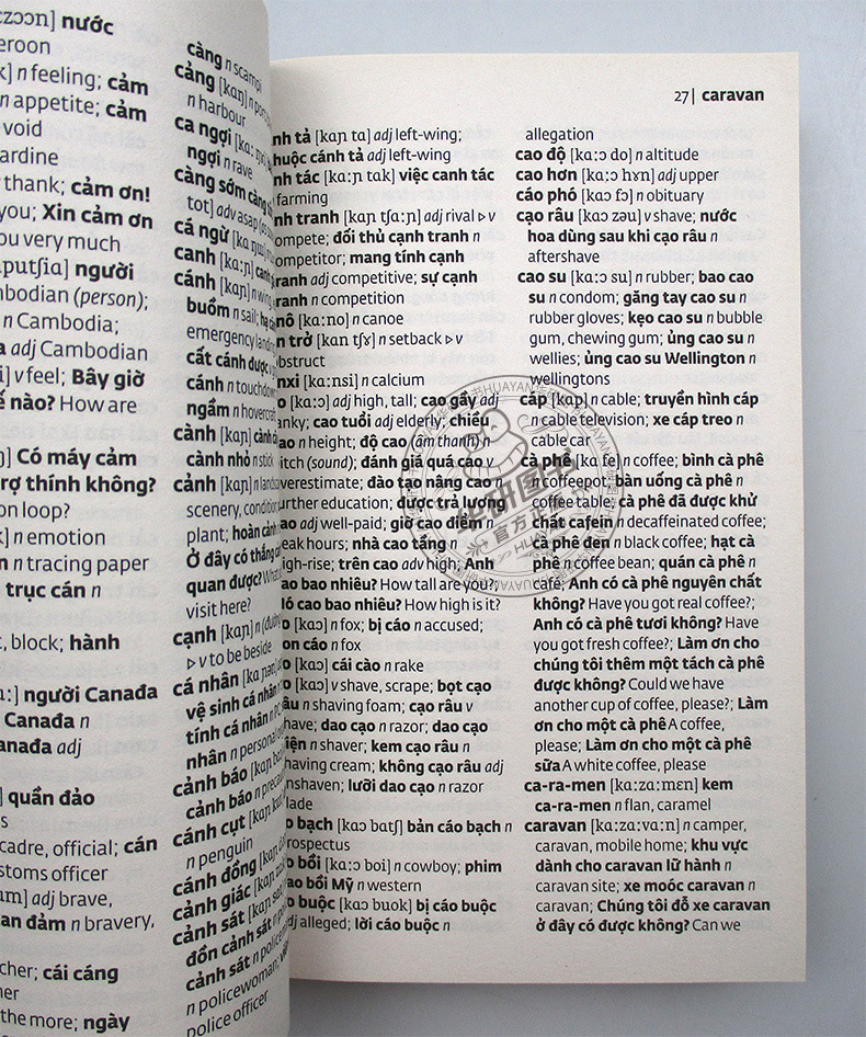 二手书柯林斯越南语词典及语法 英文原版 collins pocket vietnam