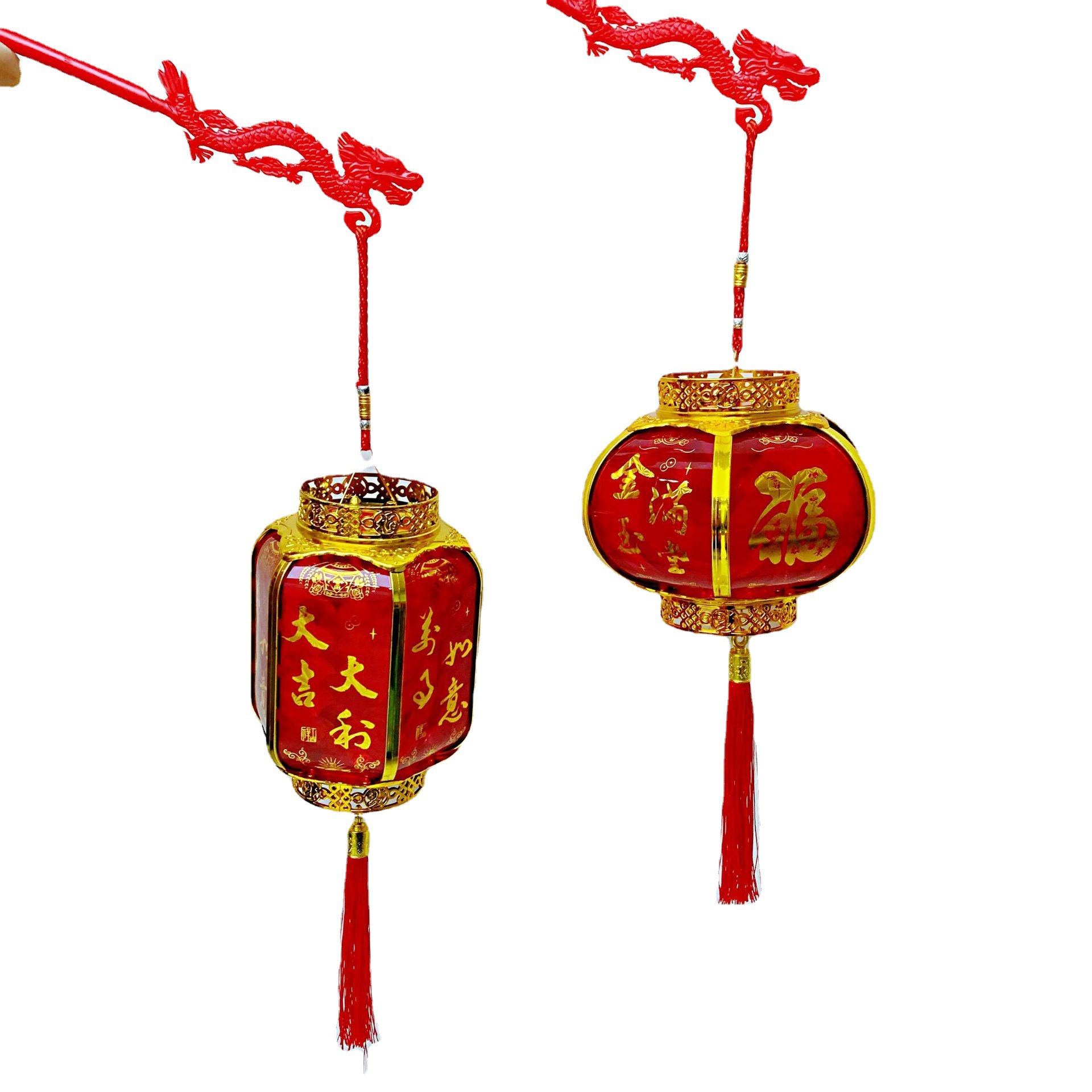 生肖款儿童手提灯笼水晶球款南瓜灯冬瓜灯儿童投影音乐手提灯笼