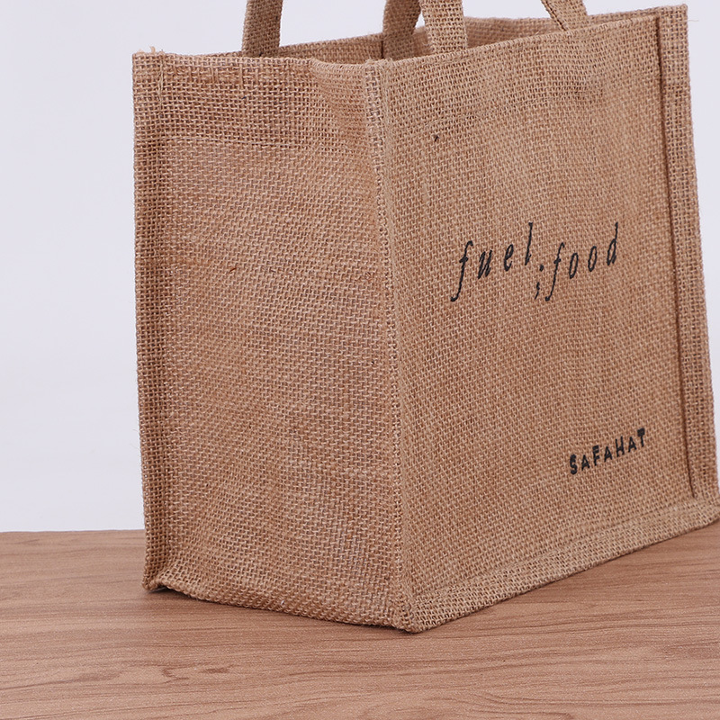 Jute Bag MUJI Linen Bag Waterproof Sack Silk Screen Fashion Large Capacity Shopping Bag Wholesale