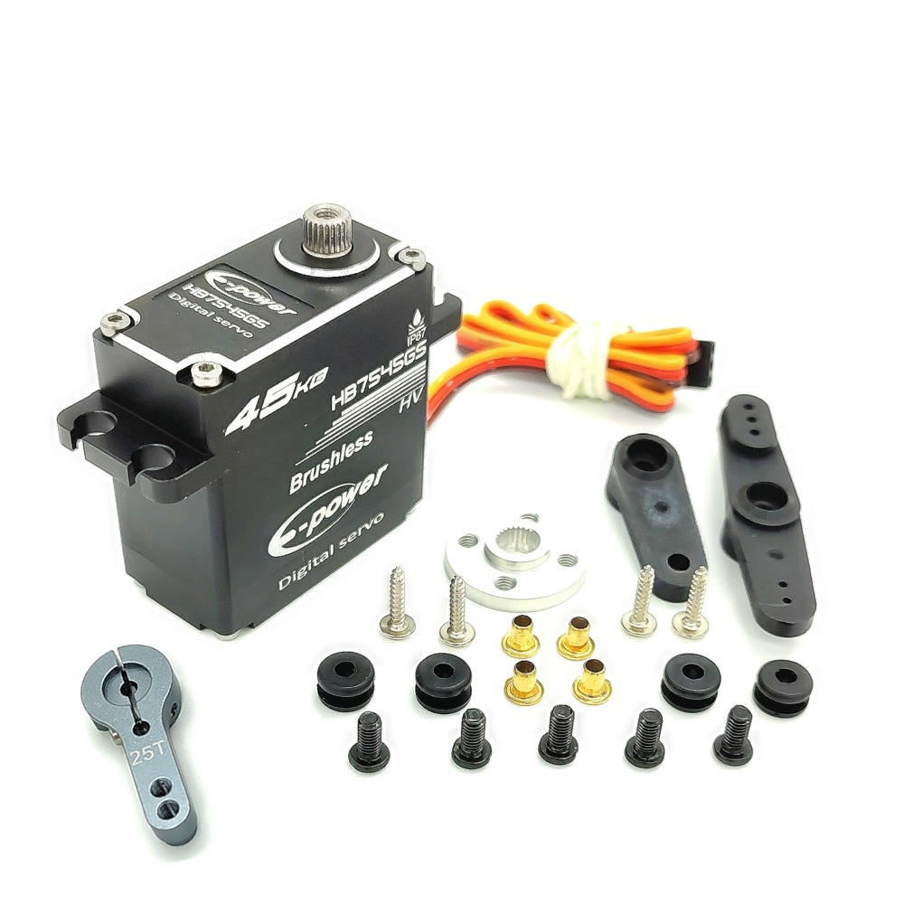 45kg无刷高速高压防水全金属数码舵机180度适合各种车船模机器人