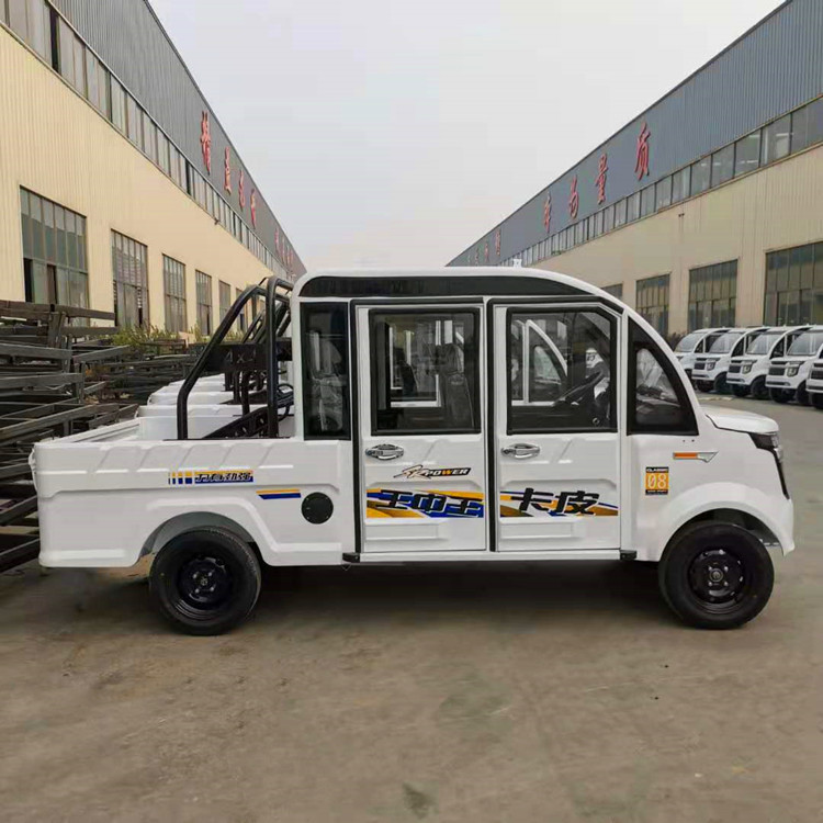 山区拉货载人货车 家用加长电动货车 大功率油电两用四轮皮卡车