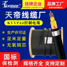 1天帝KVVP22钢带铠装控制电缆编织屏蔽2 3 4 5 6芯1 1.5 2.5 4平