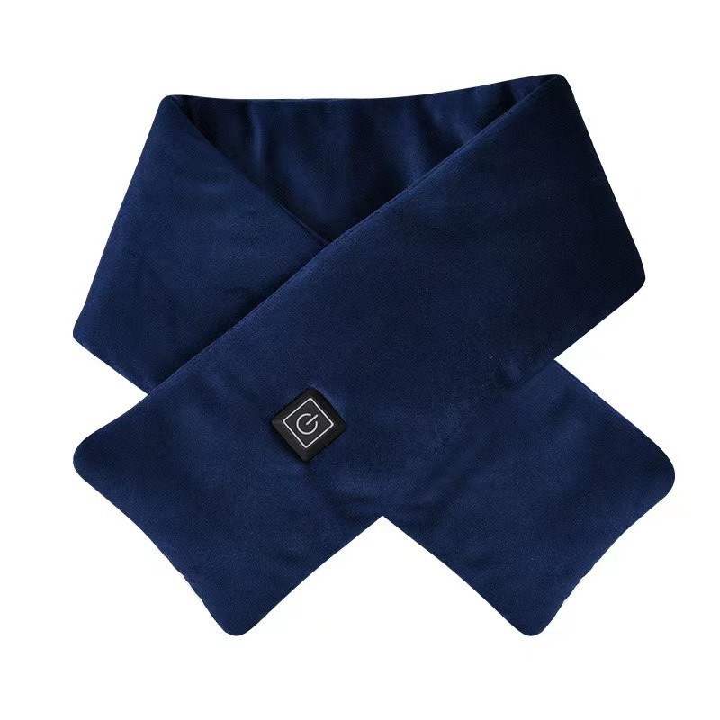 In Stock Wholesale Multifunctional USB Charging Heating Scarf Unisex Heating Scarf Pure Color Cotton Electric Heating Scarf