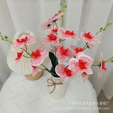 仿真花 3D打印小把胶片蝴蝶兰 假花绢花厂家批发现货充足家居装饰