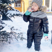 童装连体羽绒服男宝宝冬季免洗外套2-3-4-5-6岁女童加厚滑雪服
