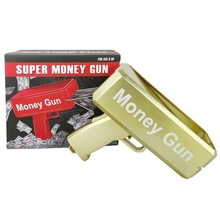 跨境潜力网红抖音同款喷钱枪电动钞票枪MoneyGun喷钞机玩具撒钱枪