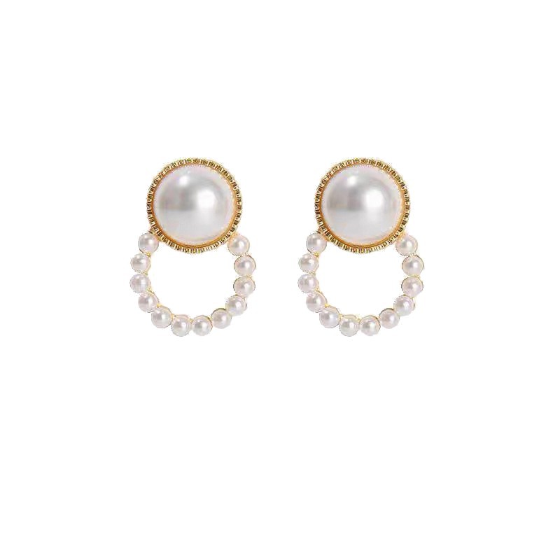 French Retro Non-Pierced Butterfly Ear Clip Niche High Sense Simple Pearl Earrings Exaggerated Earrings Ear Hanging Wholesale