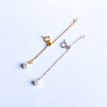 S925银硅胶可调节o字链扣天然淡水珍珠手链项链搭扣diy多功能链