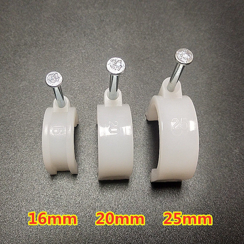 电线管卡扣管卡pvc套穿线管固定卡钉卡子塑料圆形 16 20 25 32 40