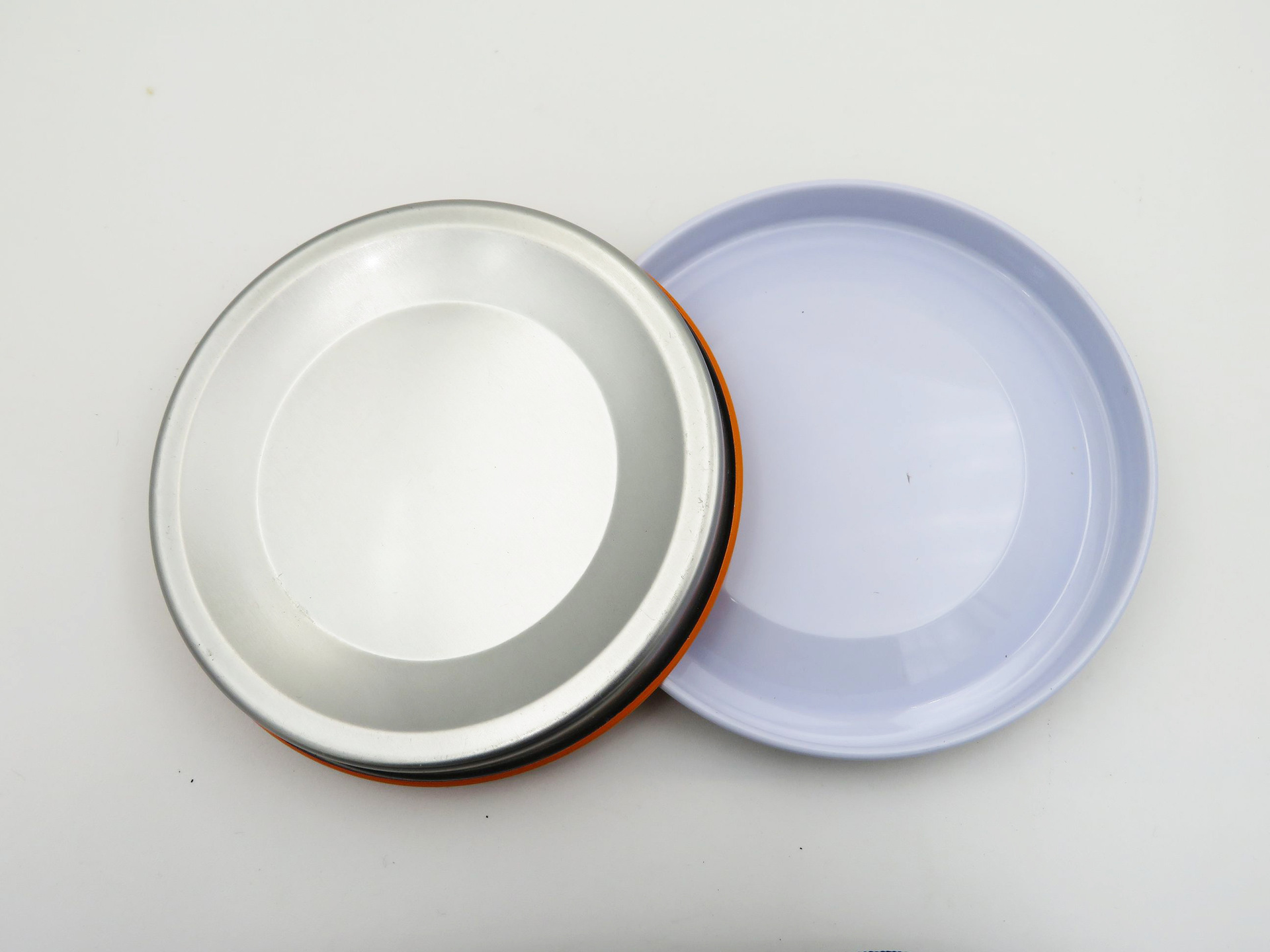 供应小口径平底内塞盖 免封口食品级马口铁盖 纸罐用粉色拍底盖