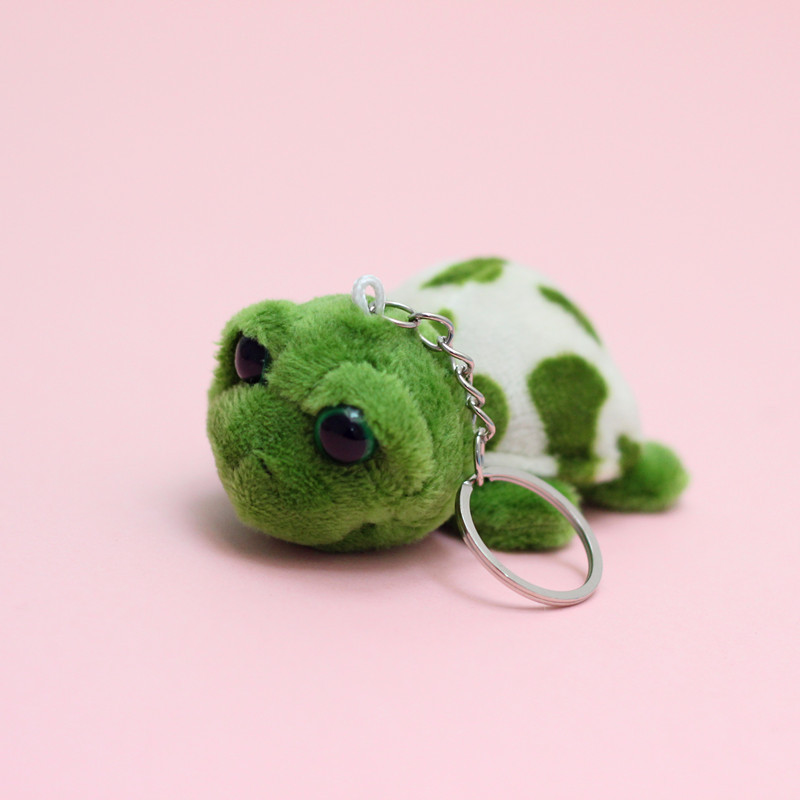 Cute Big Eyes Turtle Plush Key Chain Pendant Turtle Small Doll Turtle Doll Girls' Gifts Schoolbag Lanyard