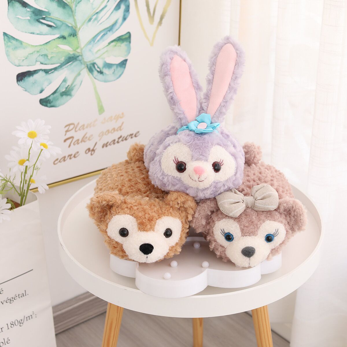 卡通达菲熊星黛露公仔小毯子玩偶卷毯夏季午睡空调毯休闲毯盖毯