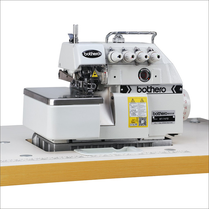 全新泊白兄弟747d电脑直驱四五线电动包缝拷锁边机家用工业缝纫机