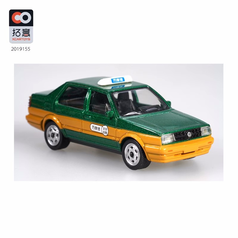 拓意合金车模1/64北京出租捷达出租车仿真男孩玩具小汽车微缩模型