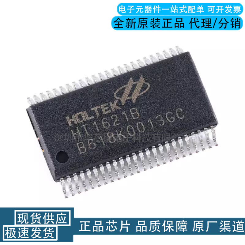 原装正品 HT1621B 封装SSOP-48 RAM映射32*4 LCD控制器芯片I/O