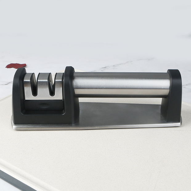 磨刀器钨钢陶瓷二段不锈钢磨刀器快速家用定制2段跨境出口磨刀器