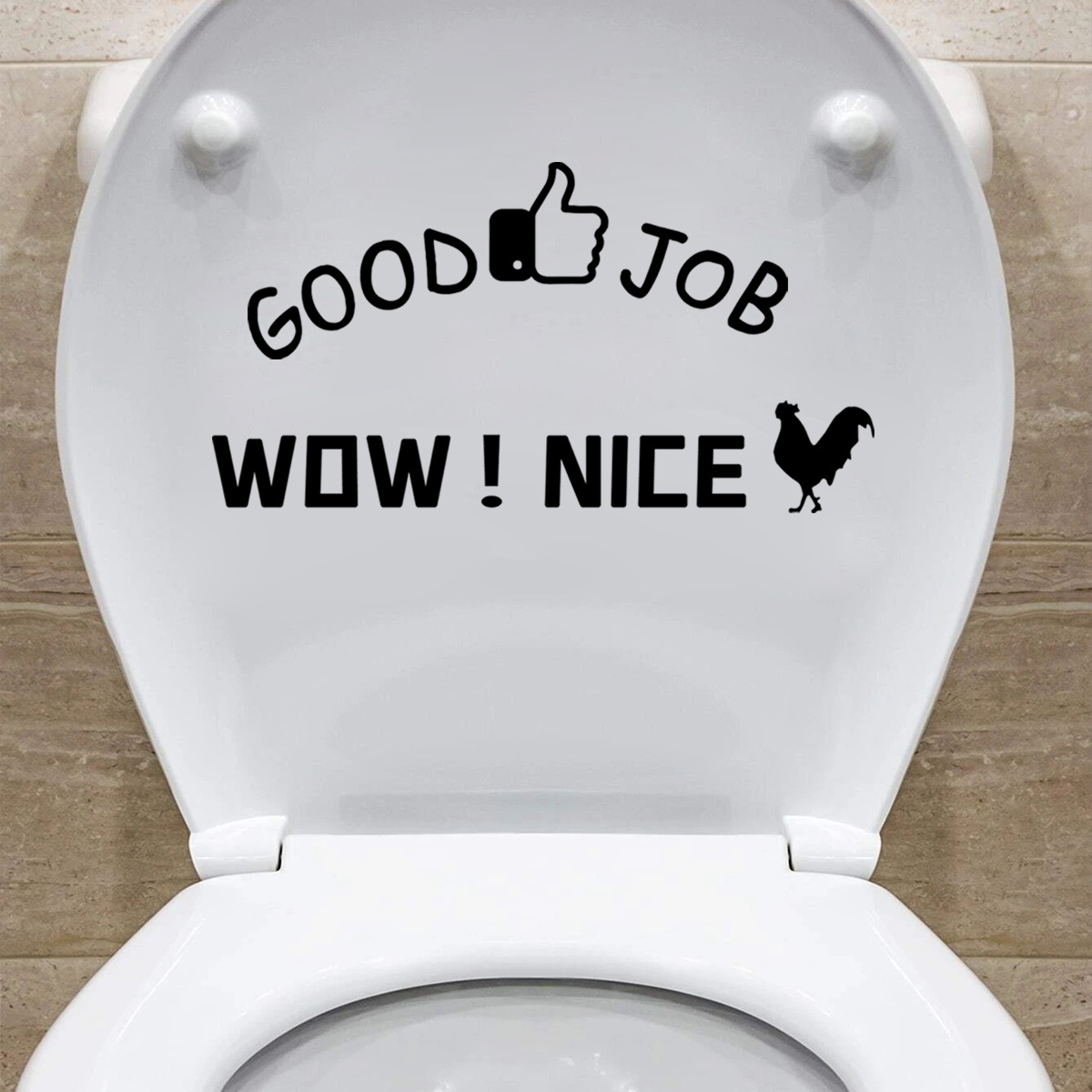 ms012-yw英文标语good job墙贴纸卫生间洗手间装饰墙贴自粘墙贴画