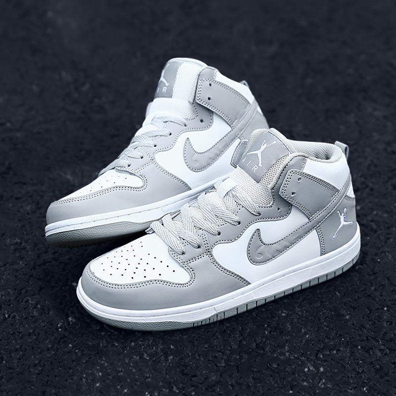 莆田aj鞋子男女联名款dunk黑白熊猫儿童高帮板鞋aj1工厂篮球鞋