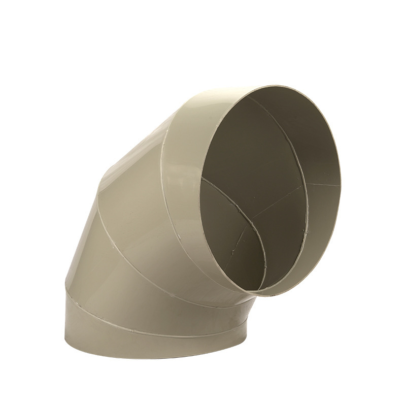 90度pp弯头废气处理设备塑料弯头通风管道转接头耐酸碱承插口接头