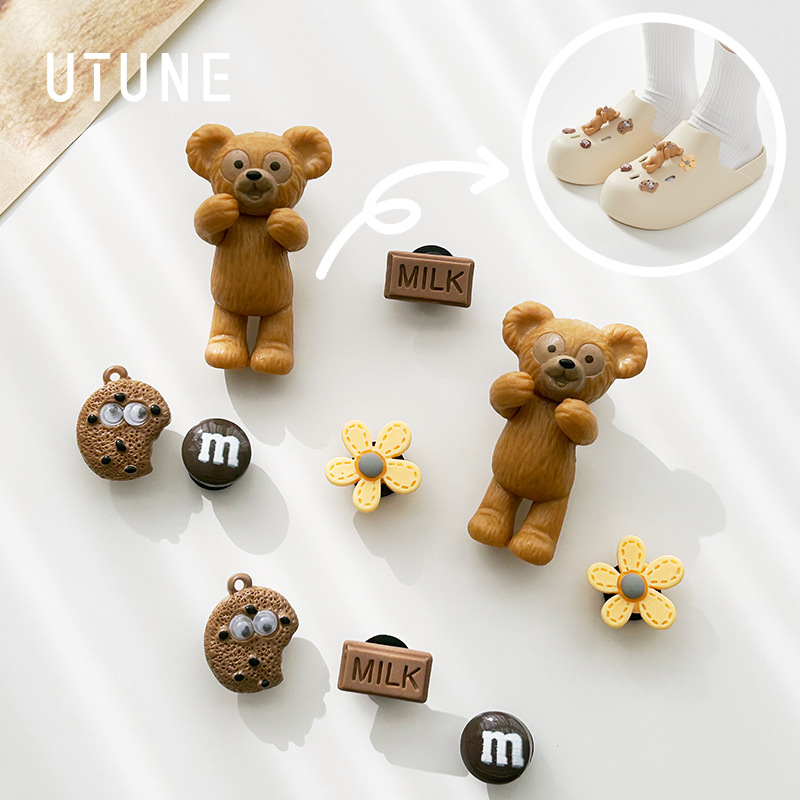 优调洞洞鞋花创意DIY配件可拆卸卡扣装饰可爱卡通少女心凉拖鞋ins