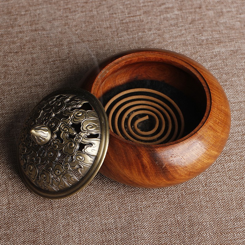 沉香炉沉香盒插线香香道礼盒套装香盒香桶香插香盒花梨木居家用品