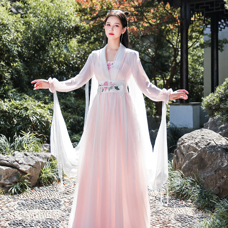 胭脂妆新款古装汉唐舞蹈服儿童儿童汉服春夏连衣儿童璇玑同款古装双绕