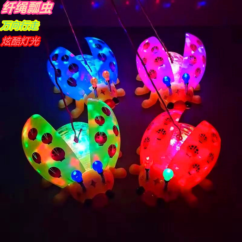 New Luminous Rope LADYBIRD TikTok Universal Beetle Light Music Electric Toy Night Market Stall