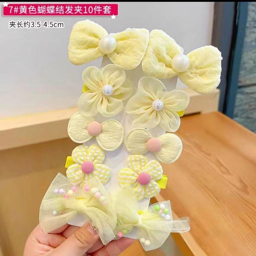 Korean Style Cute Flowers Bowknot Hair Clips Hair Accessories Little Girl Fringe Clip Hairpin Children Do Not Hurt Hair Accessories Women