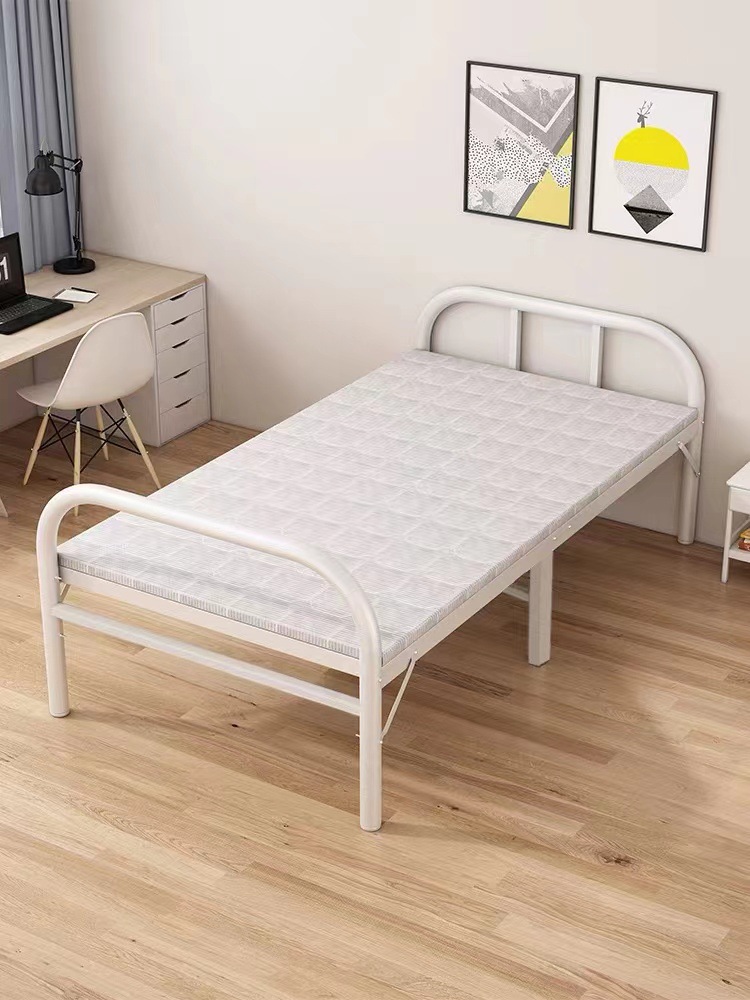 折叠床单人家用简易床加床1.2米加固午休小床出租屋成人硬板铁床