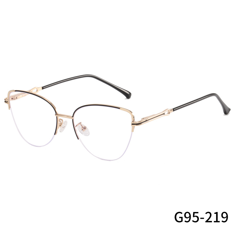 2023 New Plain Glasses Metal Frame Glasses Artistic Optical Glasses Frame Glasses Frame Men and Women Fashion Mirror