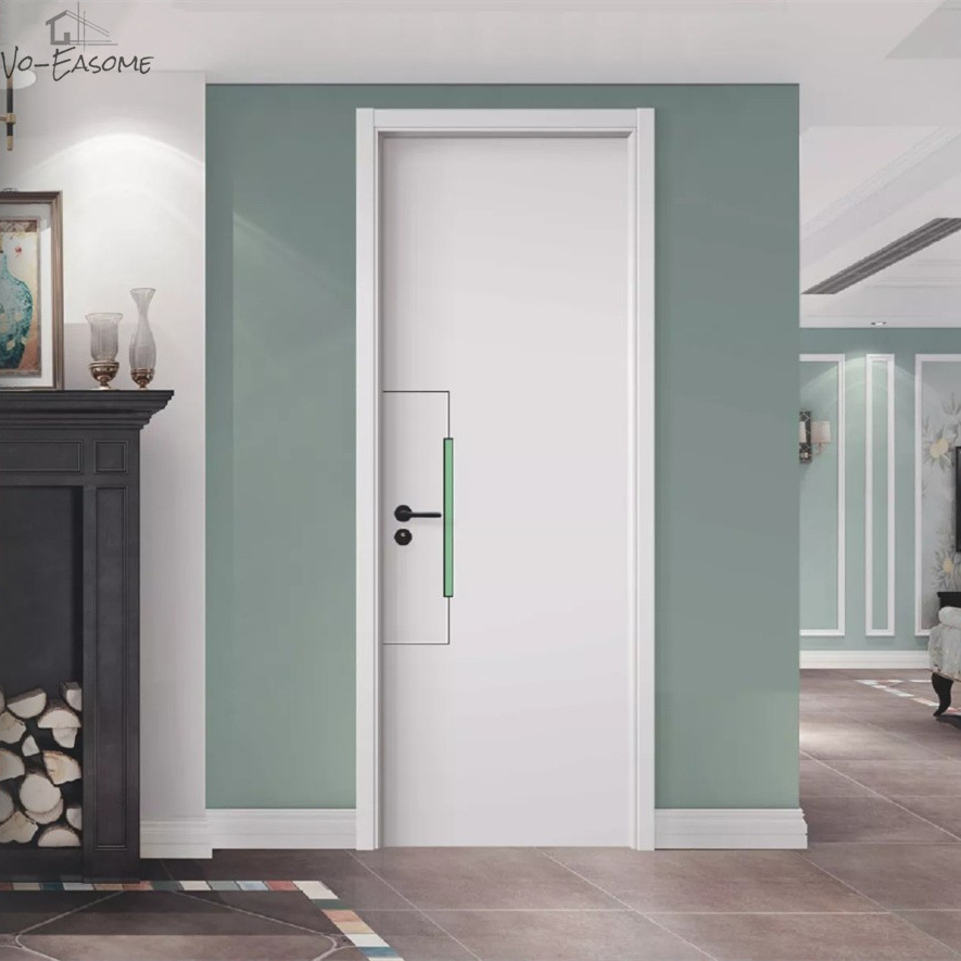 厂家直供纯白色拼色泰国橡木门复合实木门卧室房间门隔音现代简约