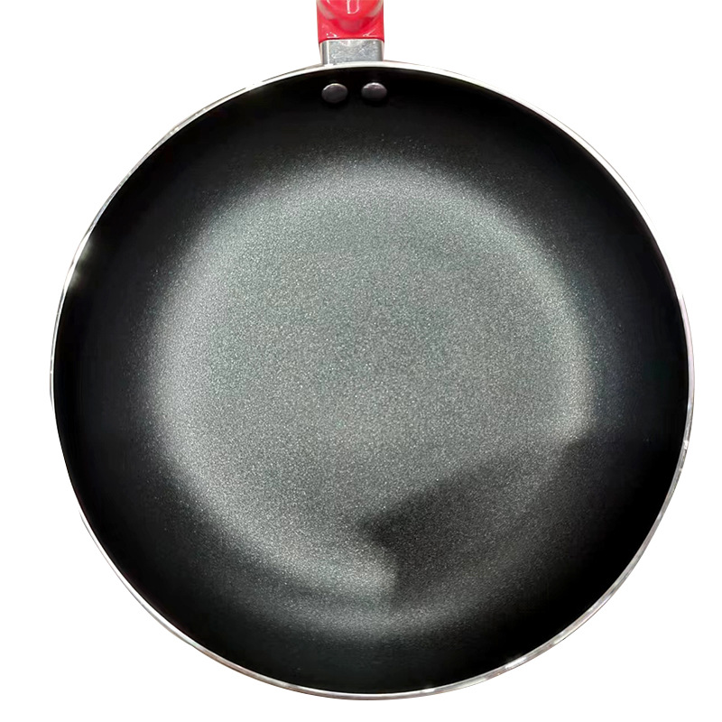 Naweixuan Le CHU Double Bottom Non-Stick Stainless Non-Coated Frying Pan Griddle Pan Household 26cm