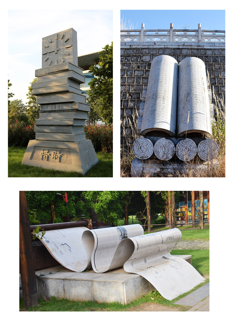 大理石石雕书本定制户外教育主题公园广场景观花岗岩书籍书卷雕像