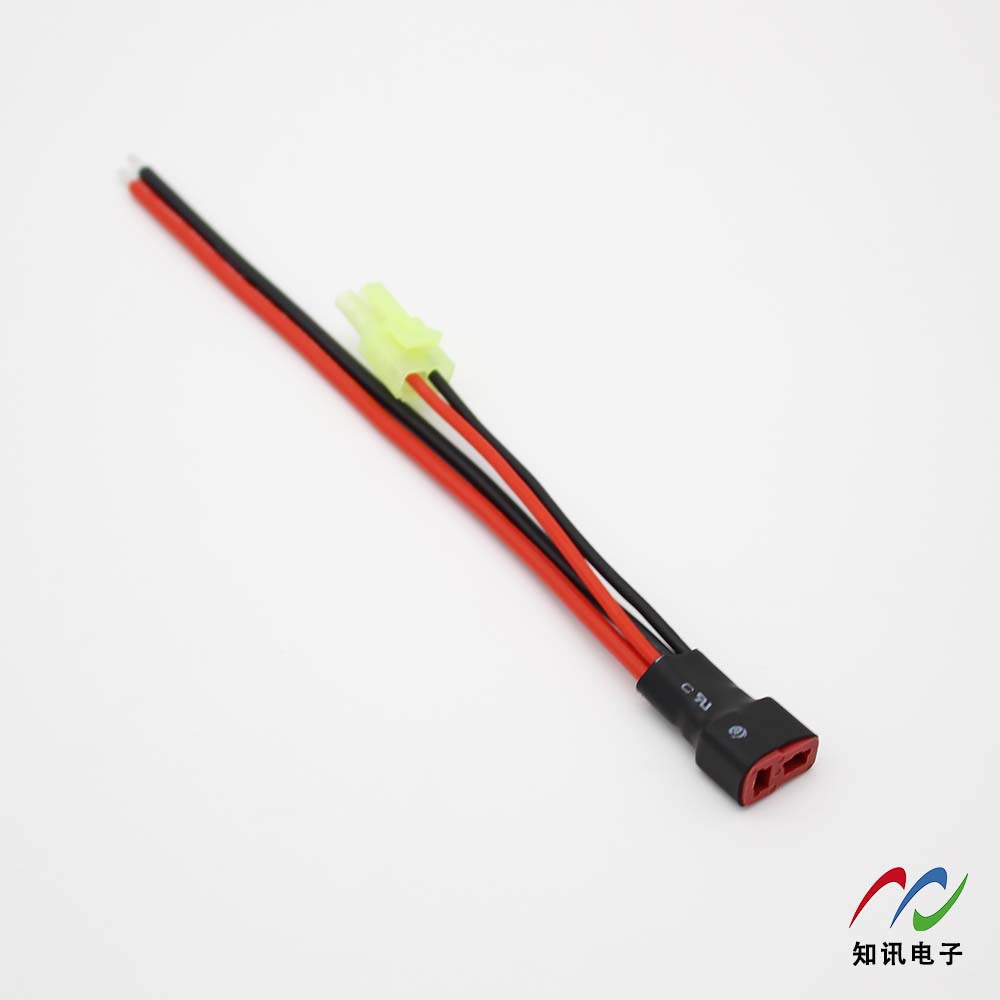 t型母插头线转接充电小田宫公插头 适用于电动自行车电池充放电