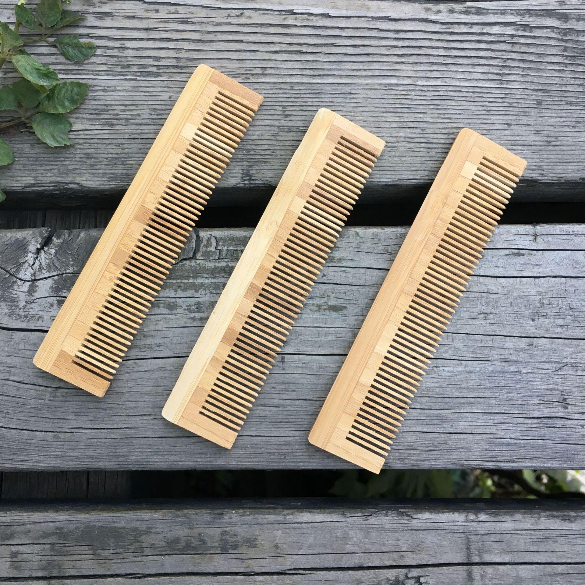 竹木梳酒店一次性木梳拼接竹梳通齿竹梳竹子梳子可刻字