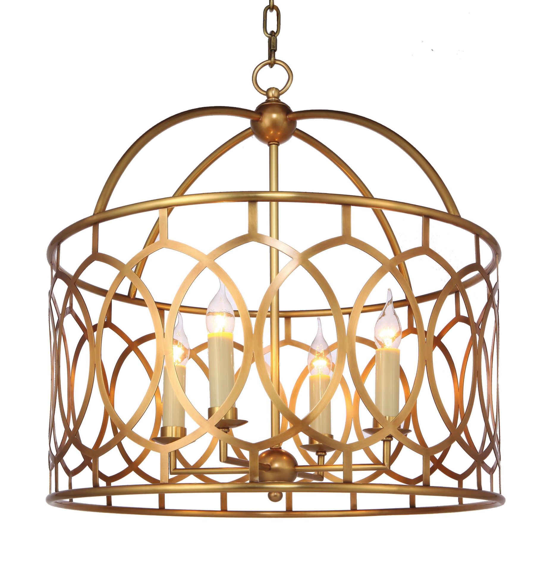 鸟笼艺术铜花酒店烛台吊灯