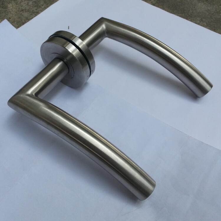 不锈钢直角弧形门把手工程装饰门用小五金门锁拉手厂家生产制造