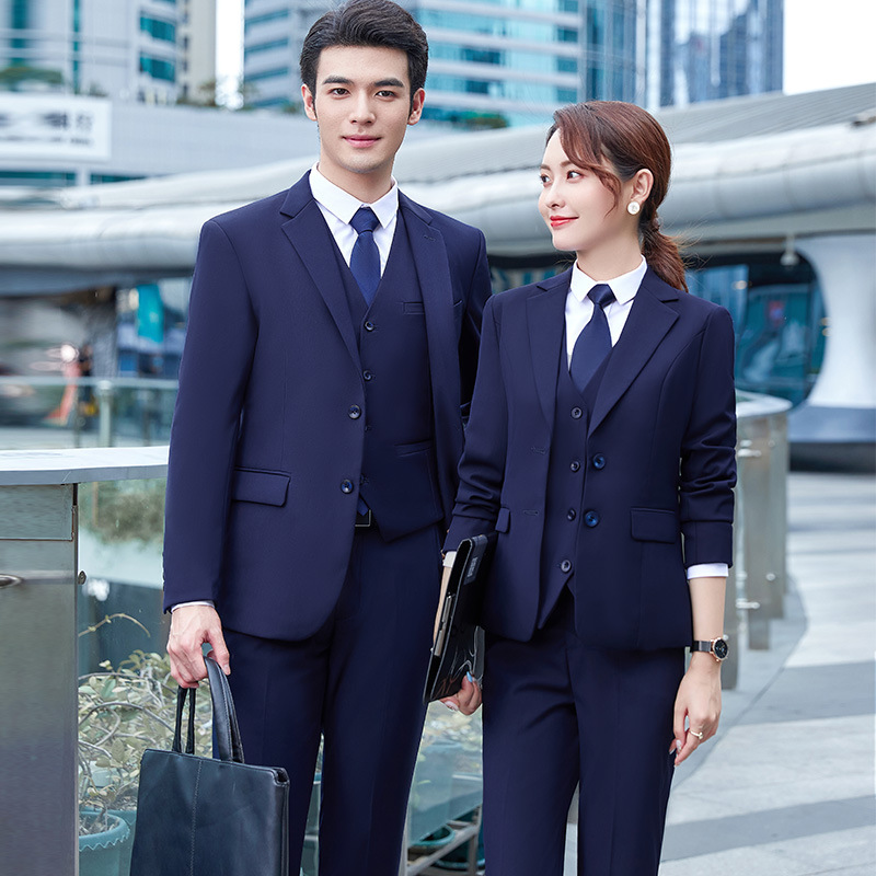 大学生公务员应聘职业装工装教资面试服装秋冬男女同款西装套装春