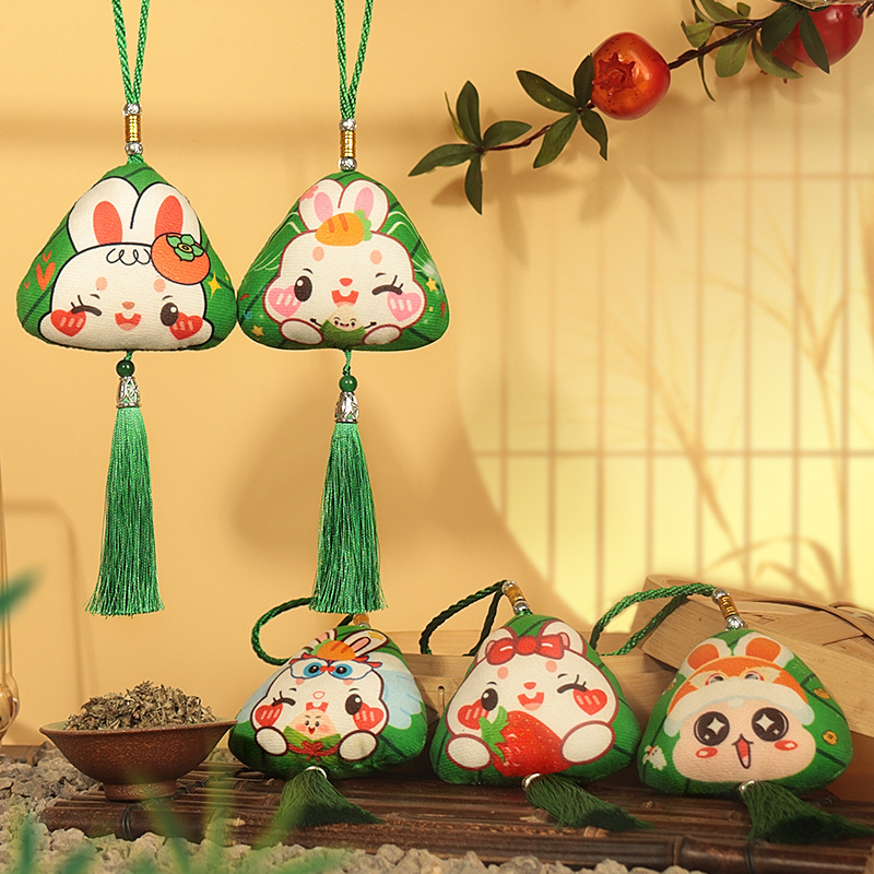 端午节香包香囊儿童手工成品卡通动物车载挂件随身挂饰礼品