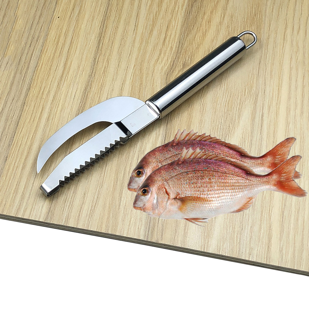 不锈钢鱼肚刀 屠宰鱼用刀 刮鱼鳞器 鱼鳞刨 杀鱼小工具